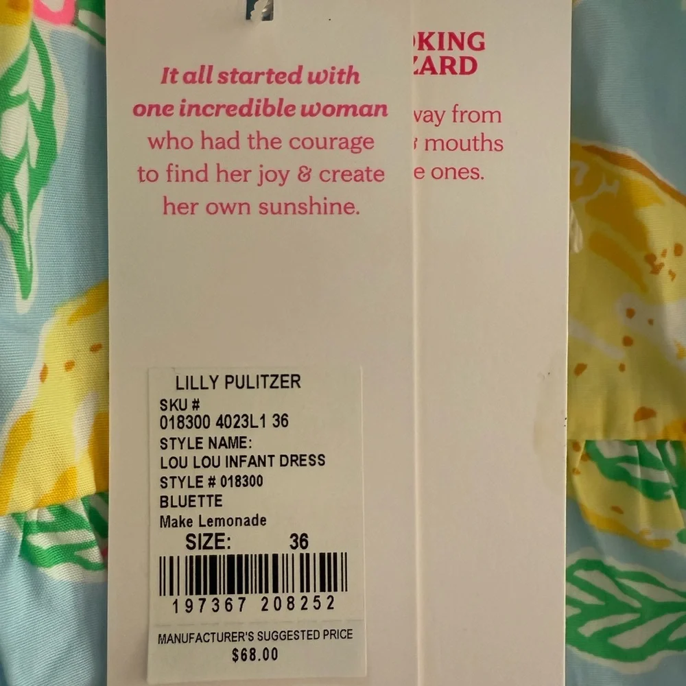 Lilly Pulitzer Love of Lemons 3-6mo